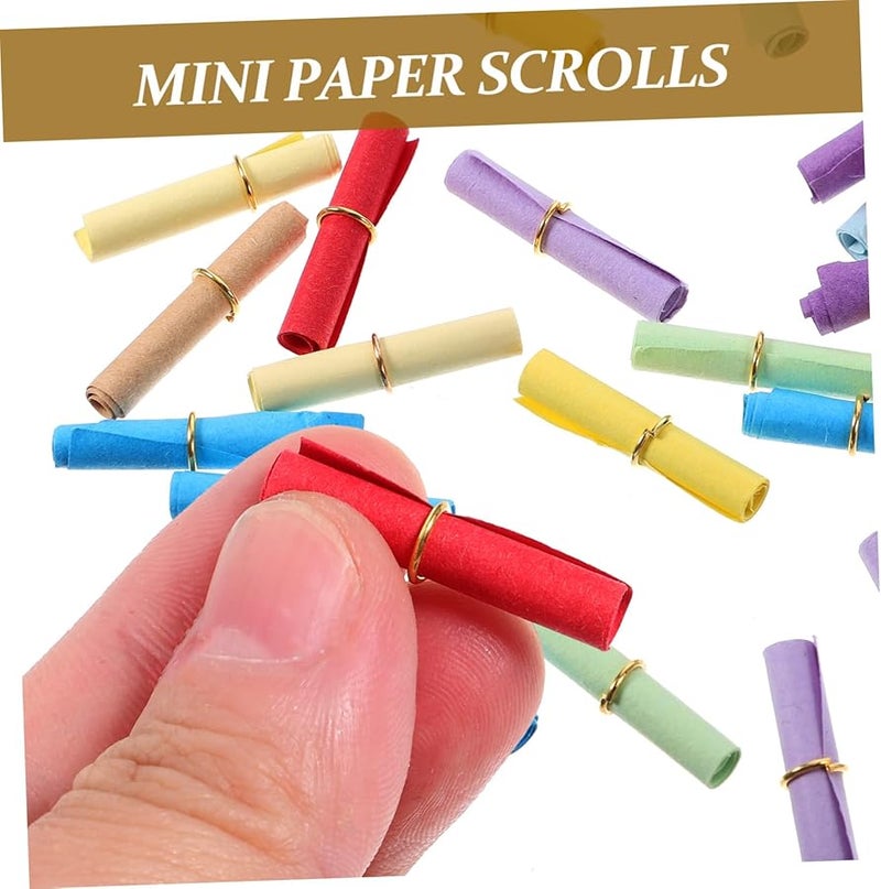 Uonlytech 100 Pcs Colorful Mini Paper Rolls for Wishing Bottle Writing Notes - Image 3